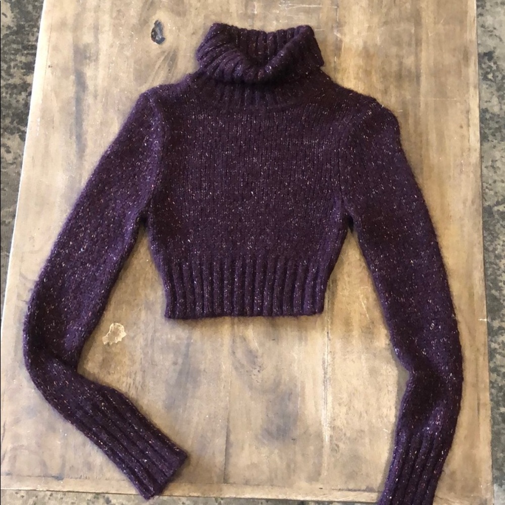 Sparkly purple knitted sweater
